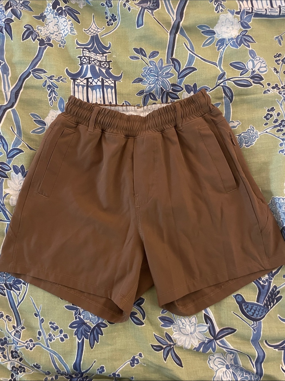 Kids Brown Elastic Waist Shorts